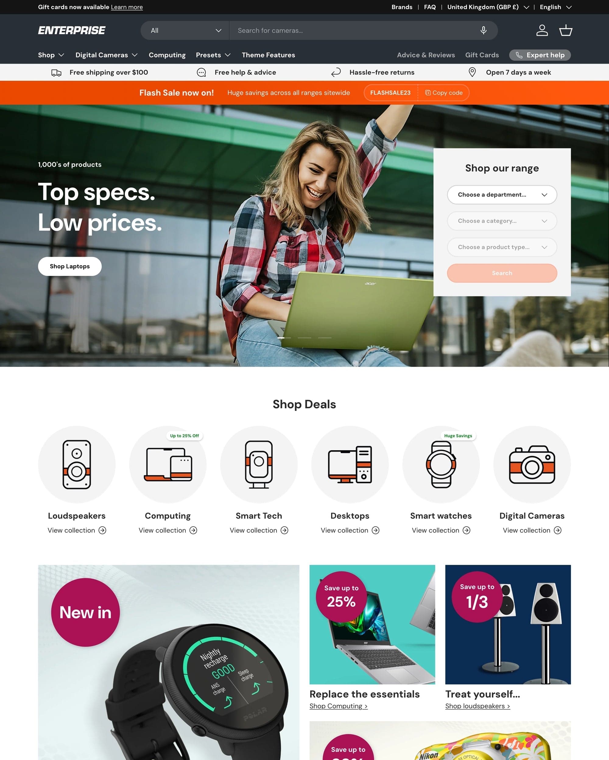 Enterprise Shopify theme preview