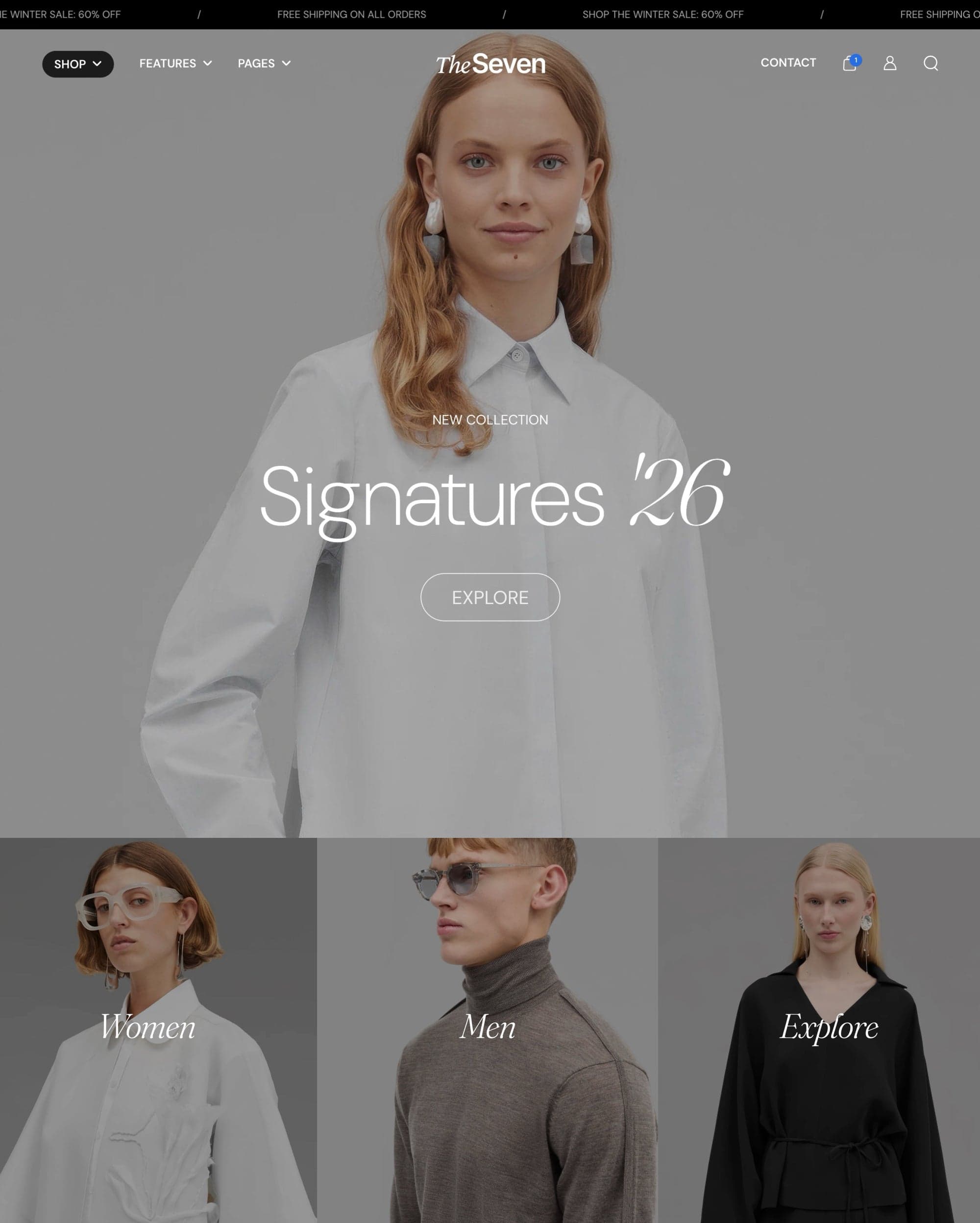Seventh Shopify theme preview