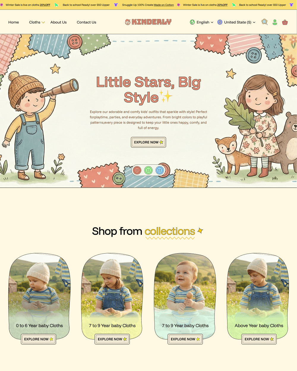 Kinderly Shopify theme preview