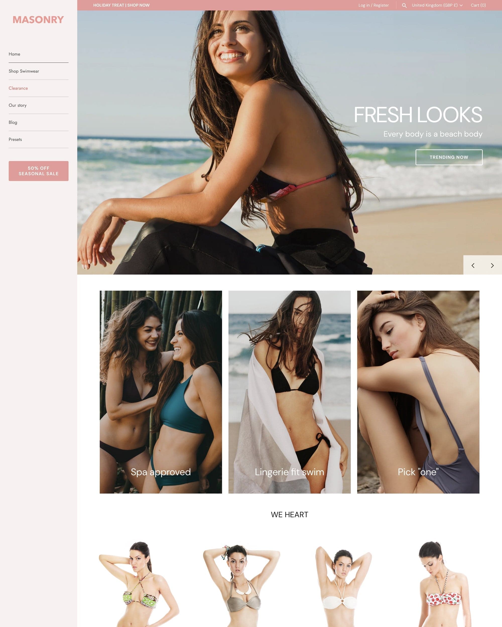 Masonry Shopify theme preview