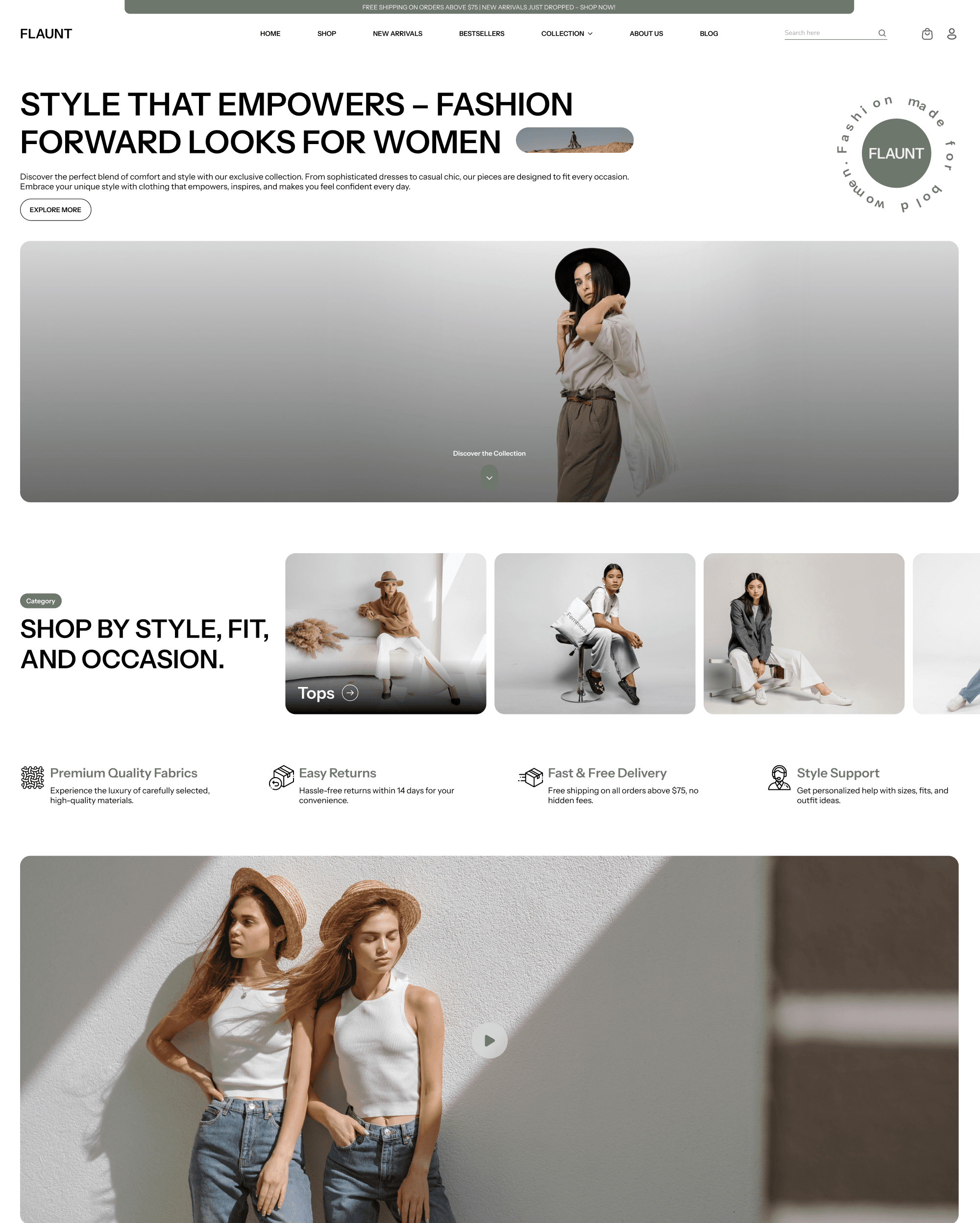 Flaunt Shopify theme preview