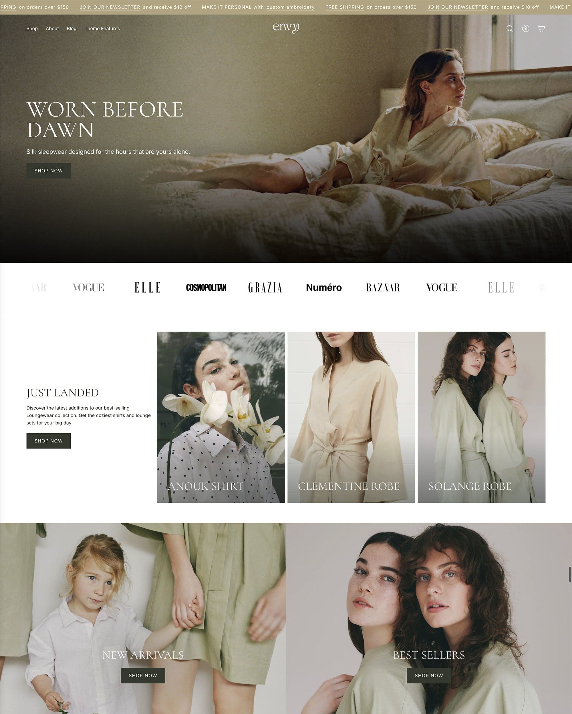 Envy Shopify theme preview