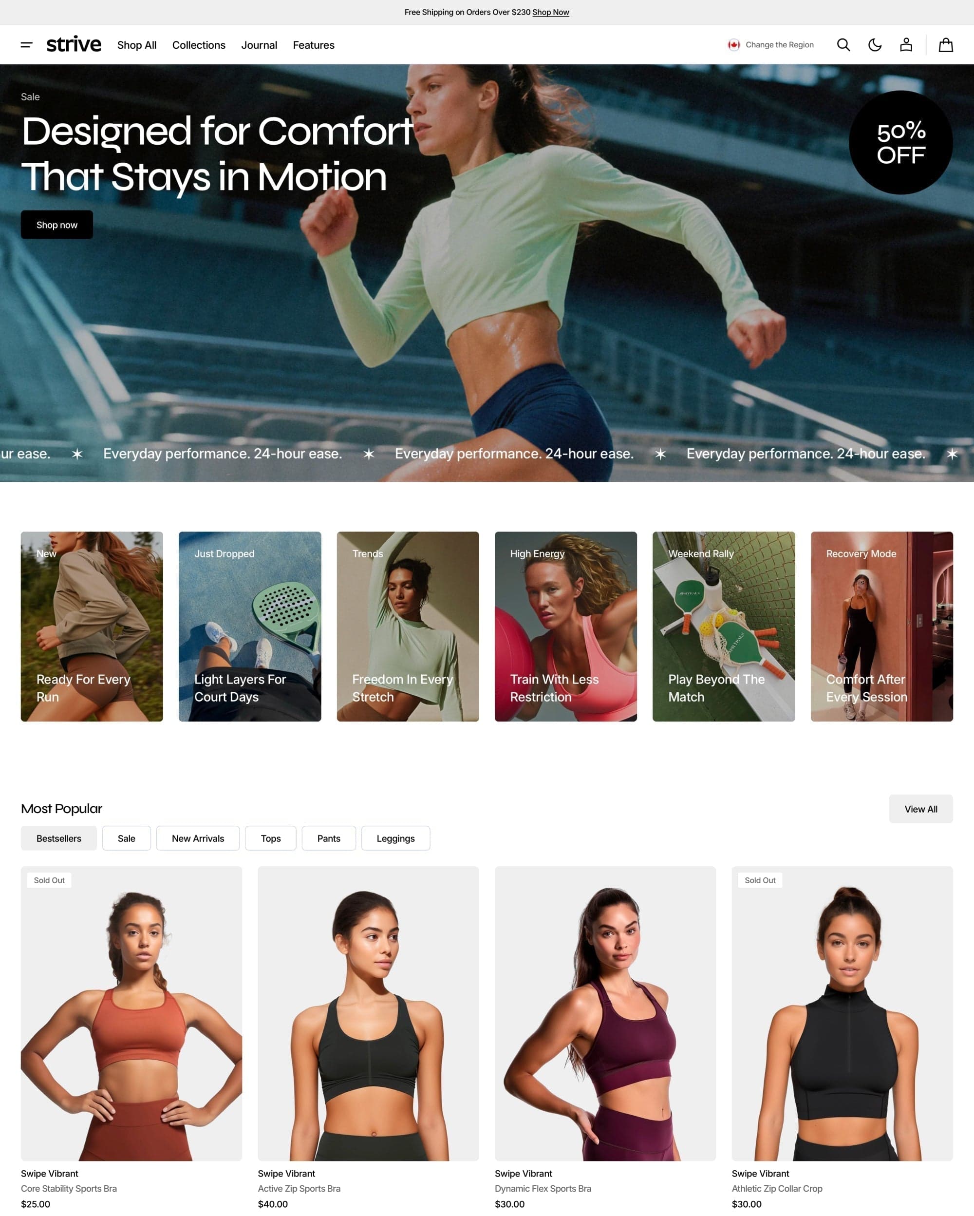 Swipe Strive preset