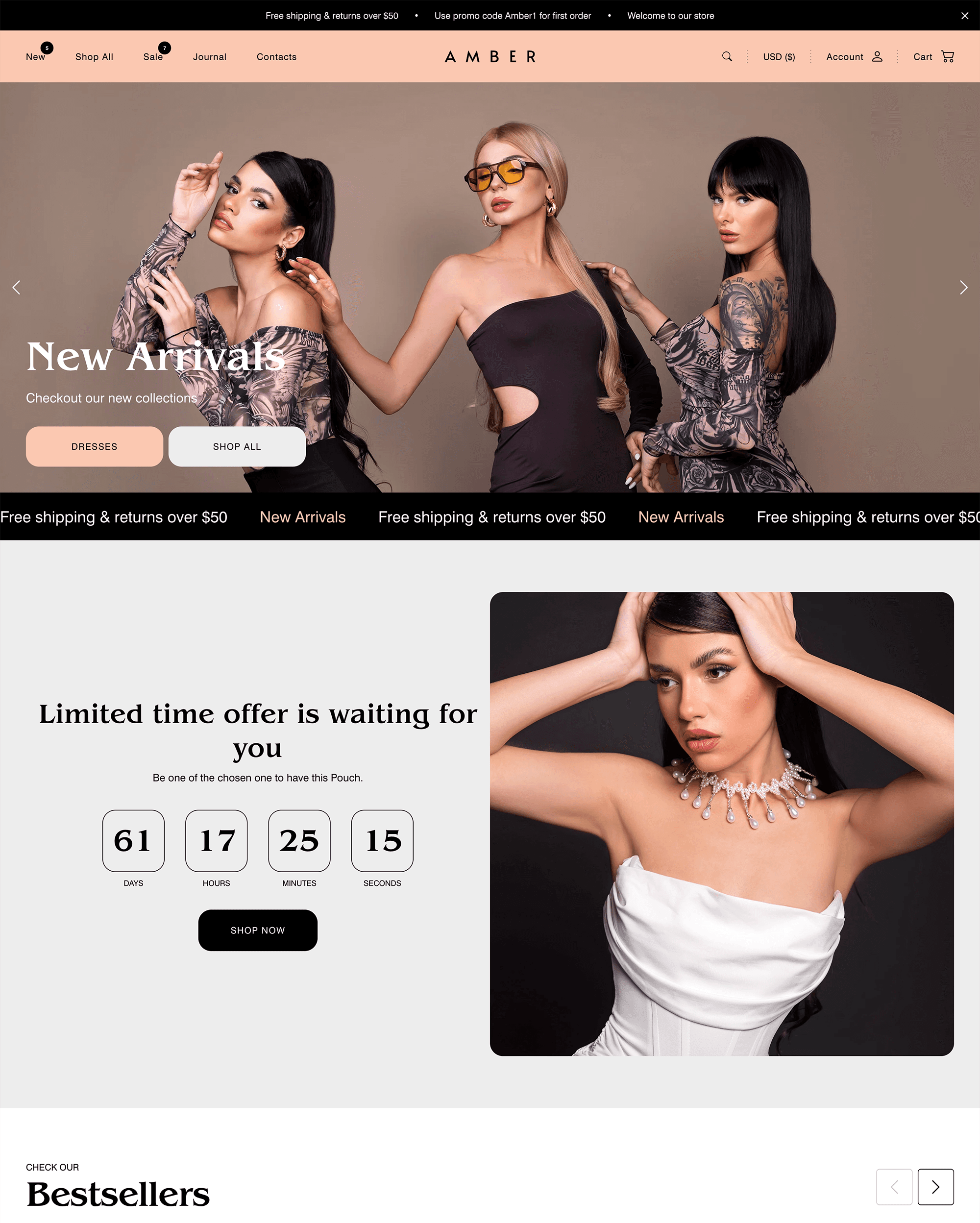 Amber Shopify theme preview