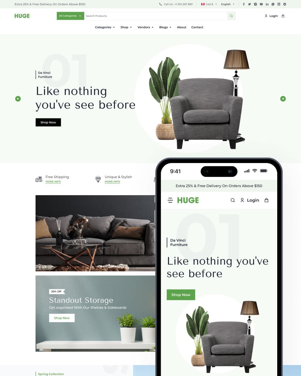 Huge Shopify theme screenshot