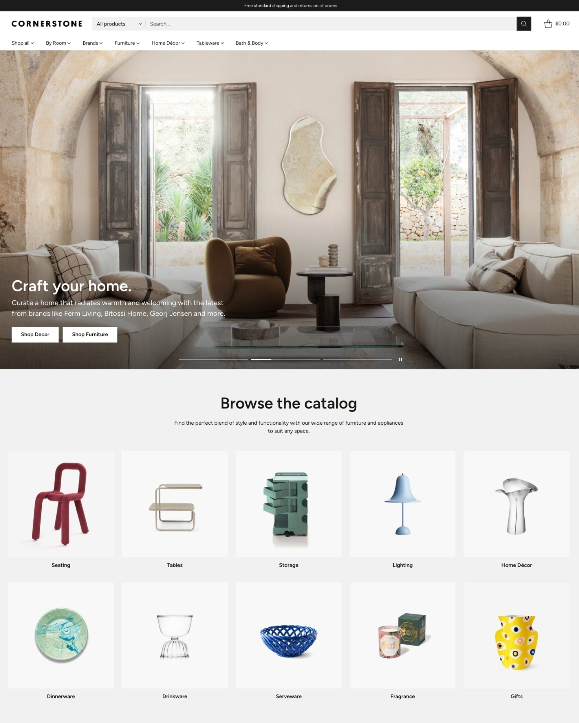 Cornerstone Shopify theme preview