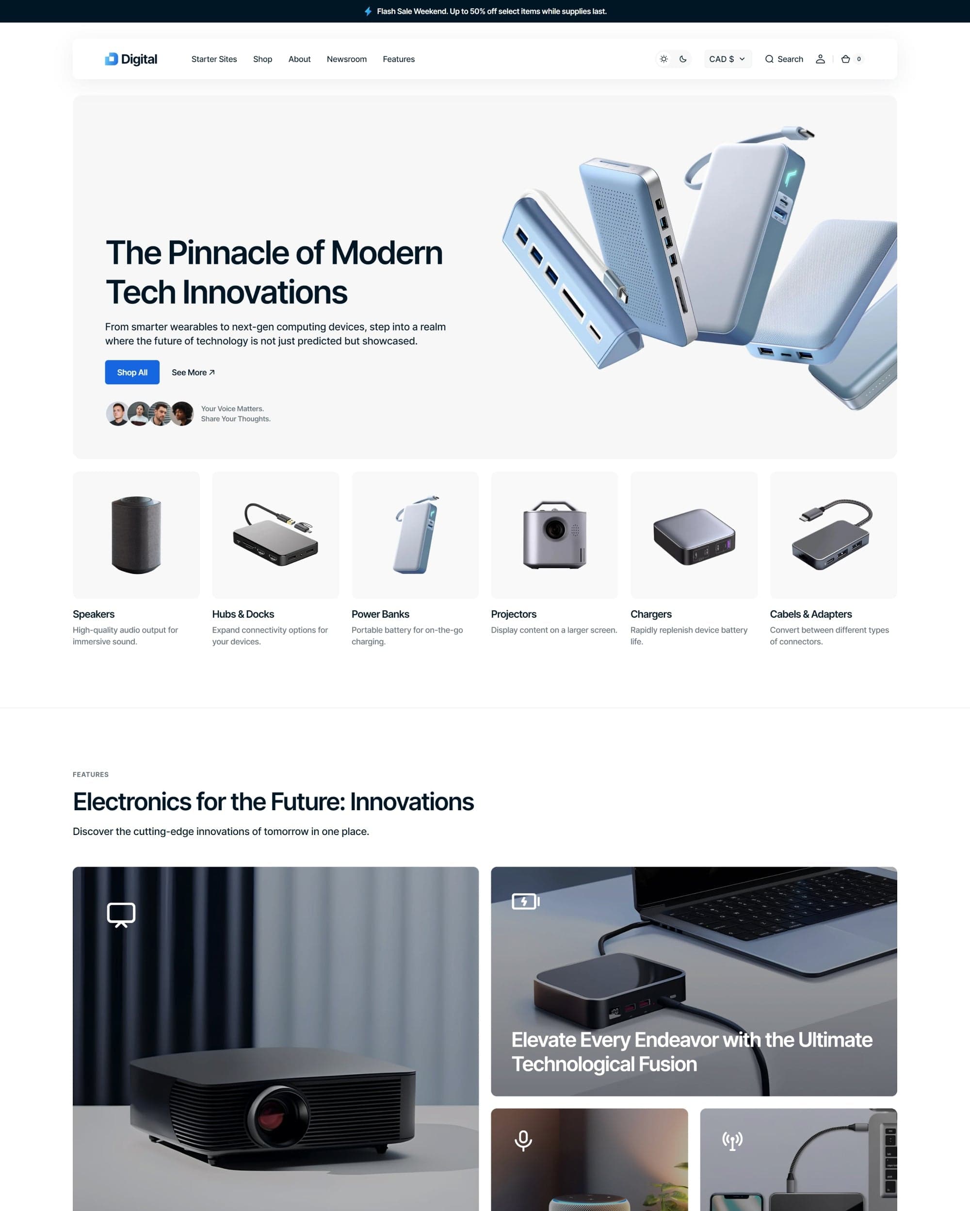 Digital Shopify theme preview