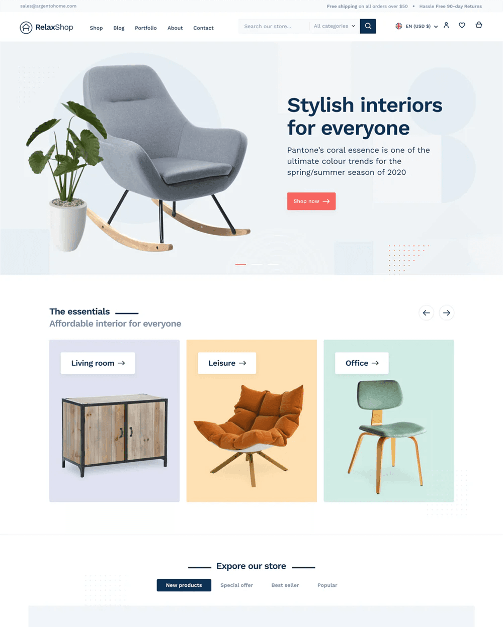 Relax Shopify theme preview