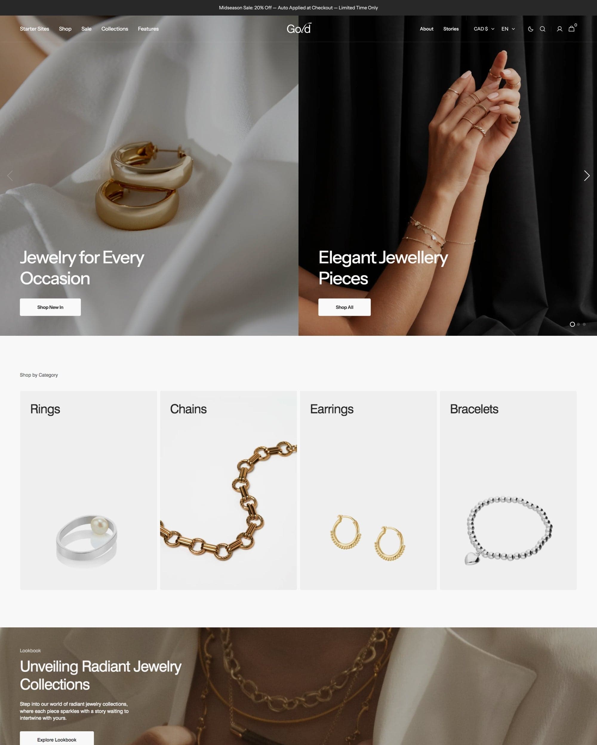 Minimalista Gold preset