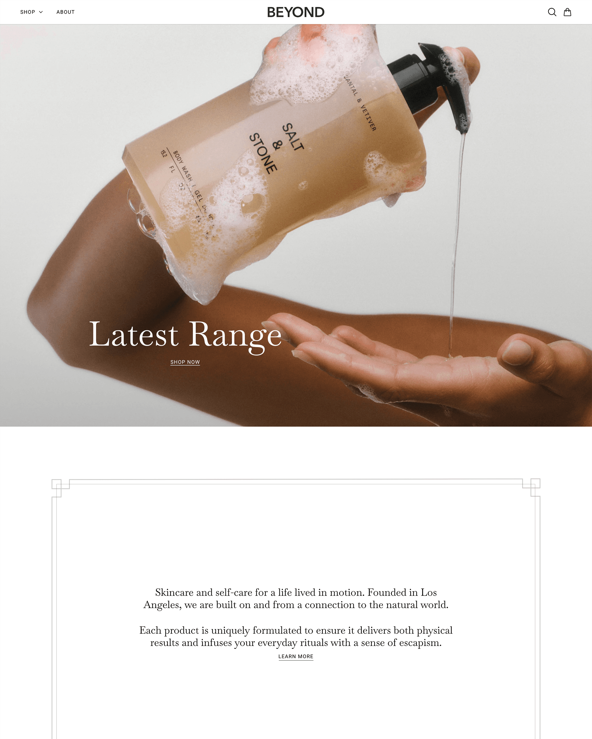 Beyond Shopify theme preview