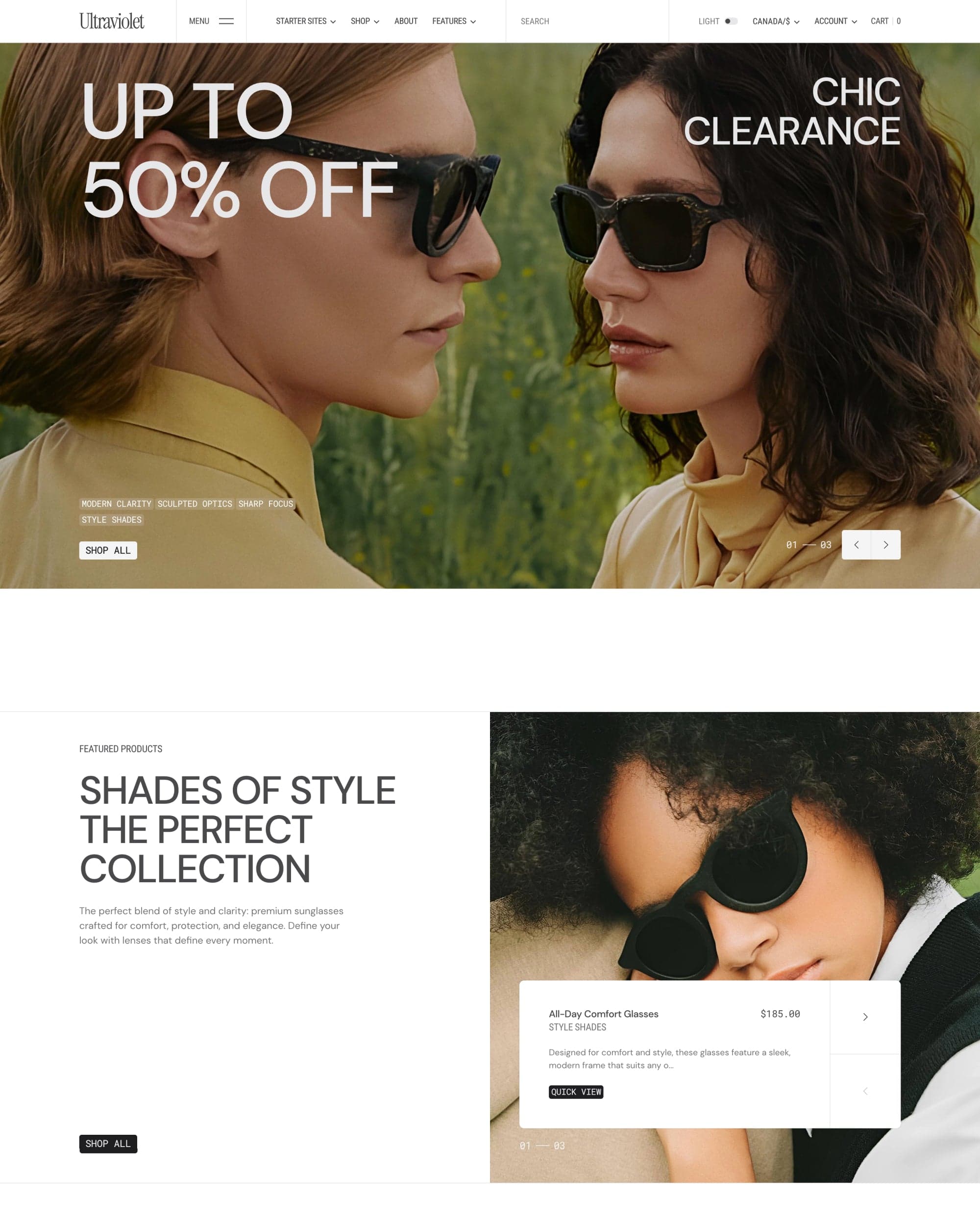 Monochrome Ultraviolet preset