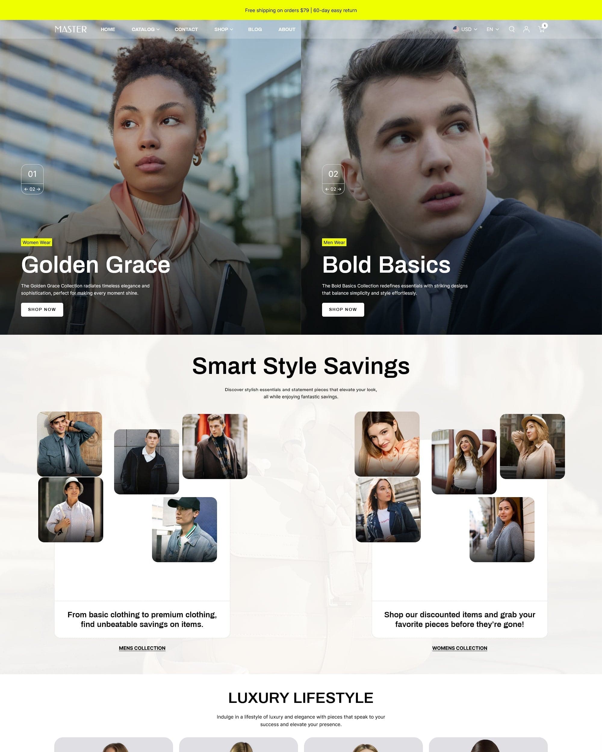 Master Shopify theme preview