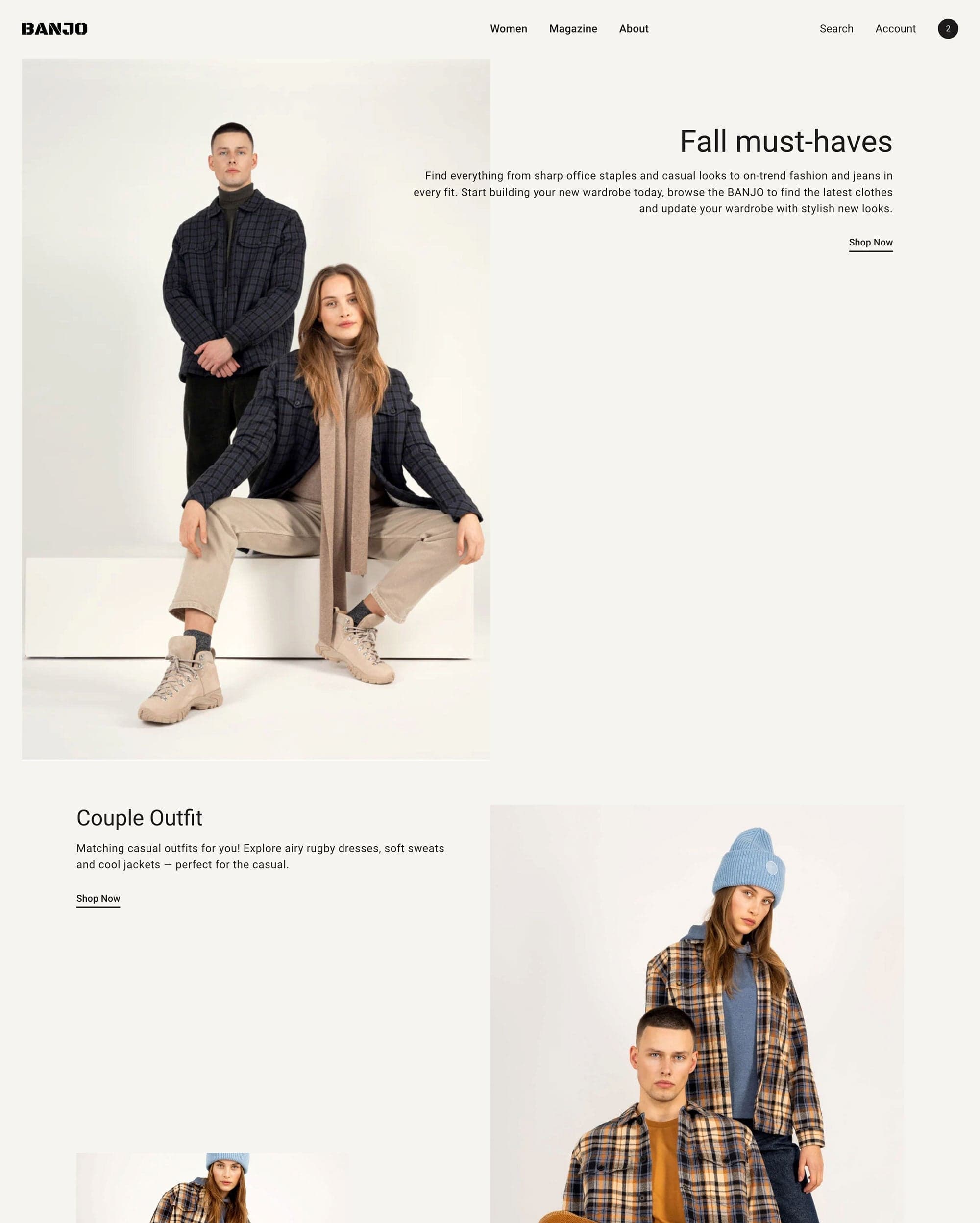 Banjo Shopify theme preview