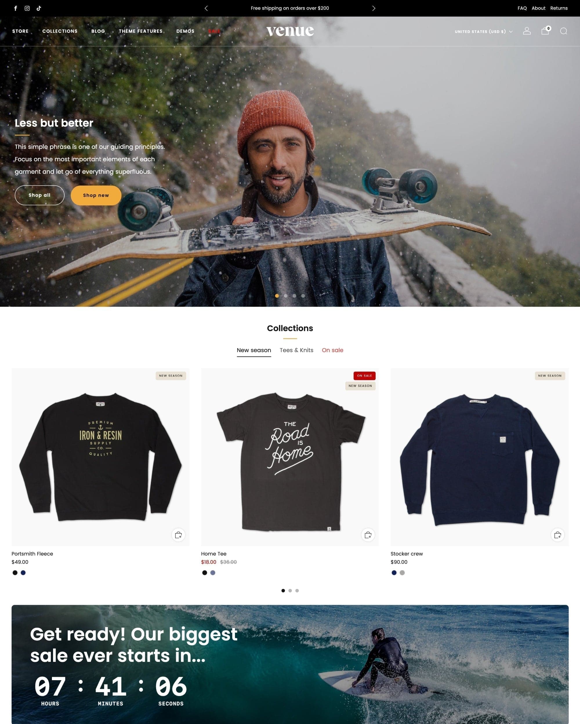 Venue Shopify theme preview