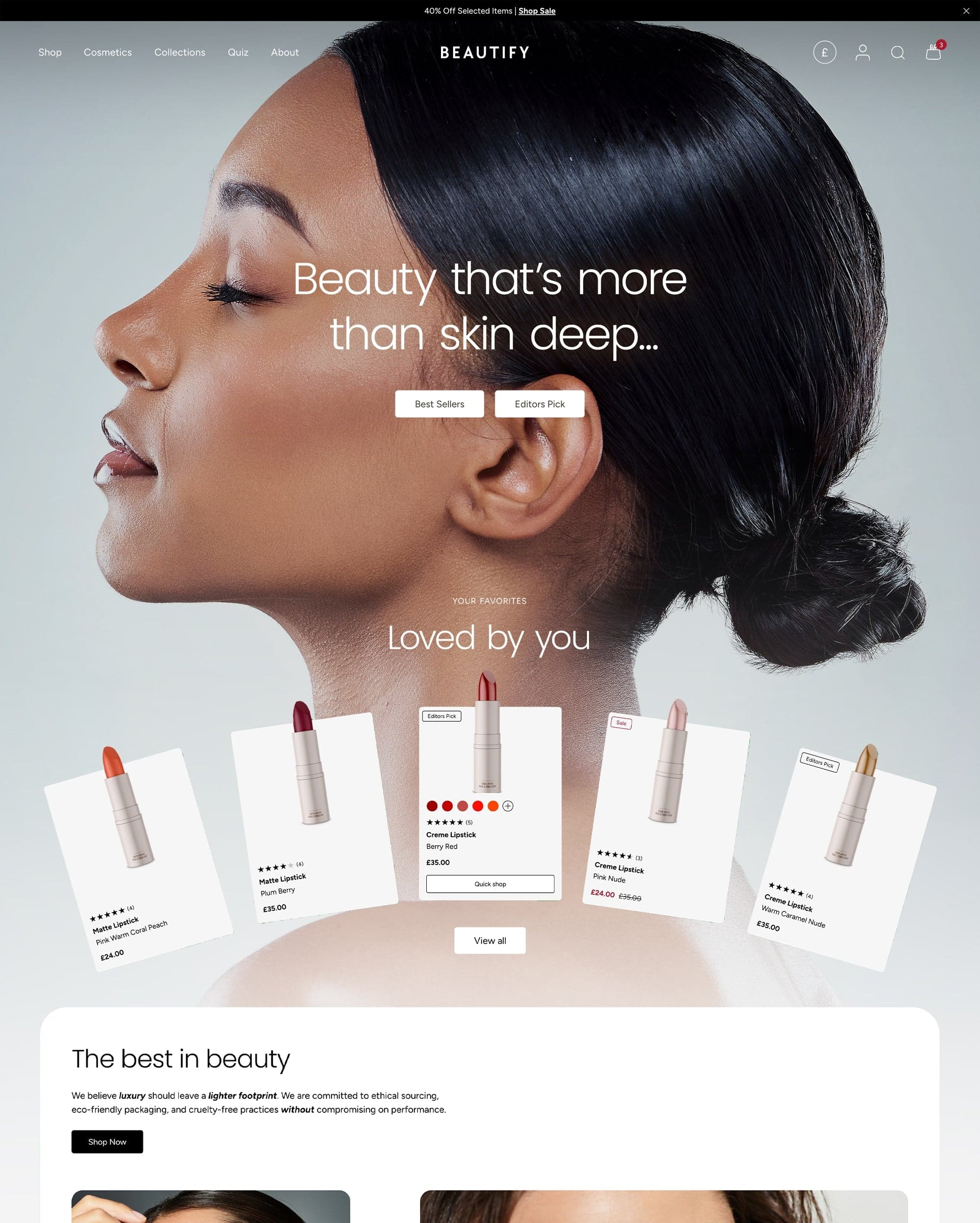 Beautify Shopify theme preview