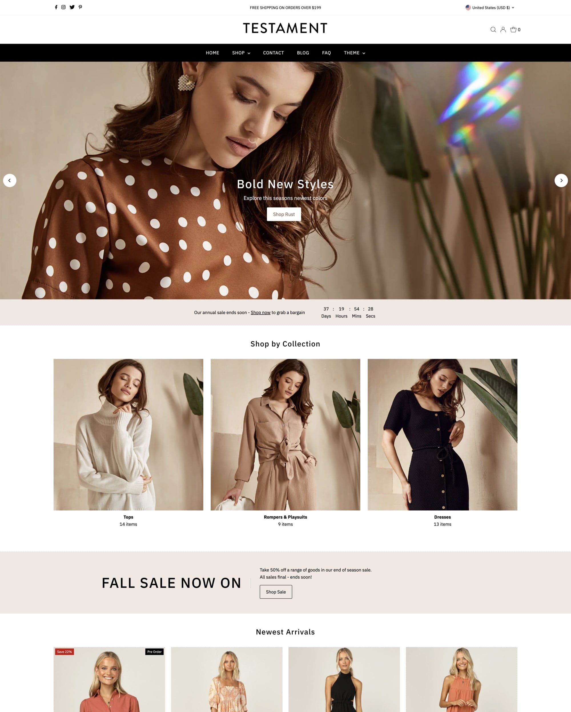 Testament Shopify theme preview