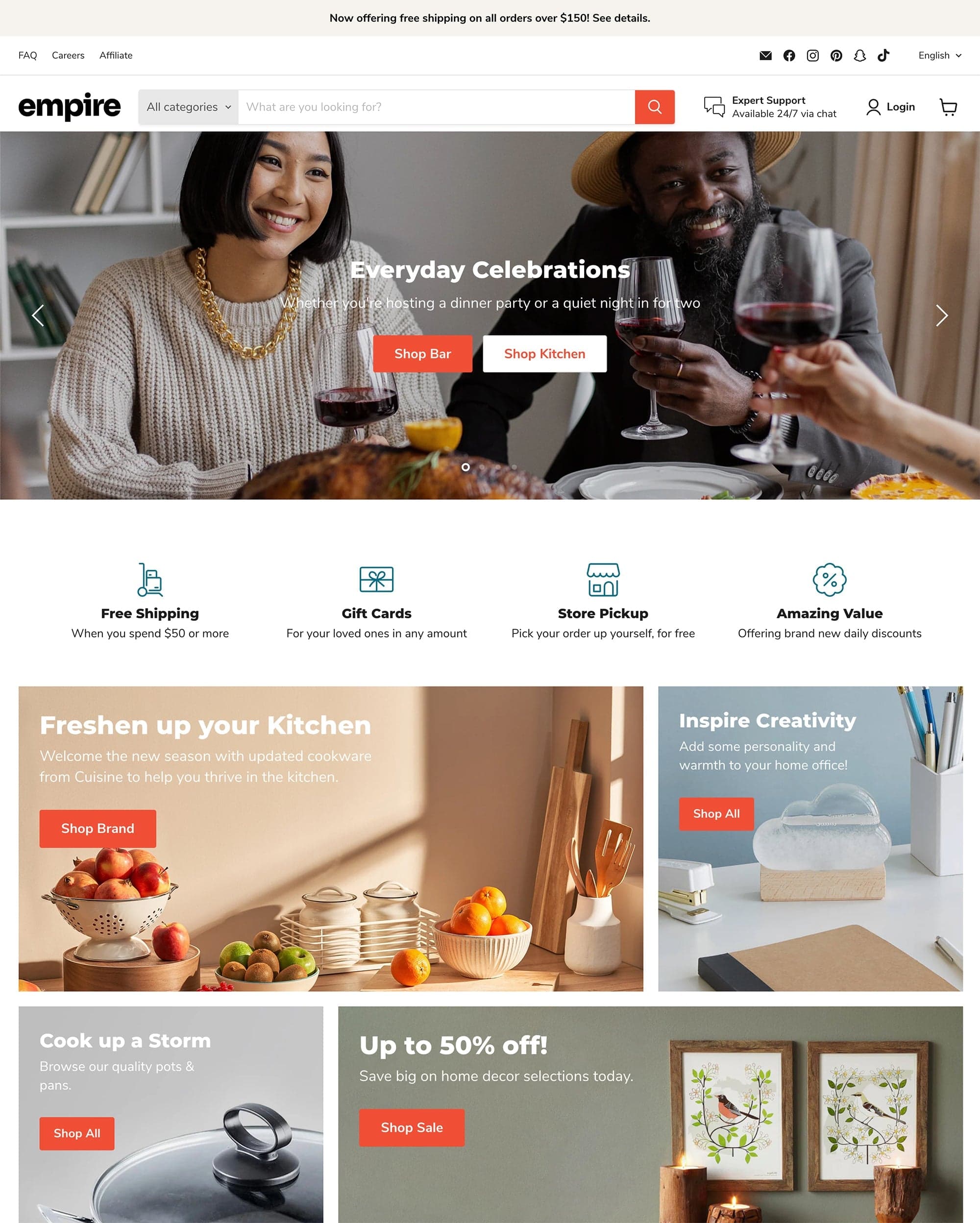 Empire Shopify theme preview