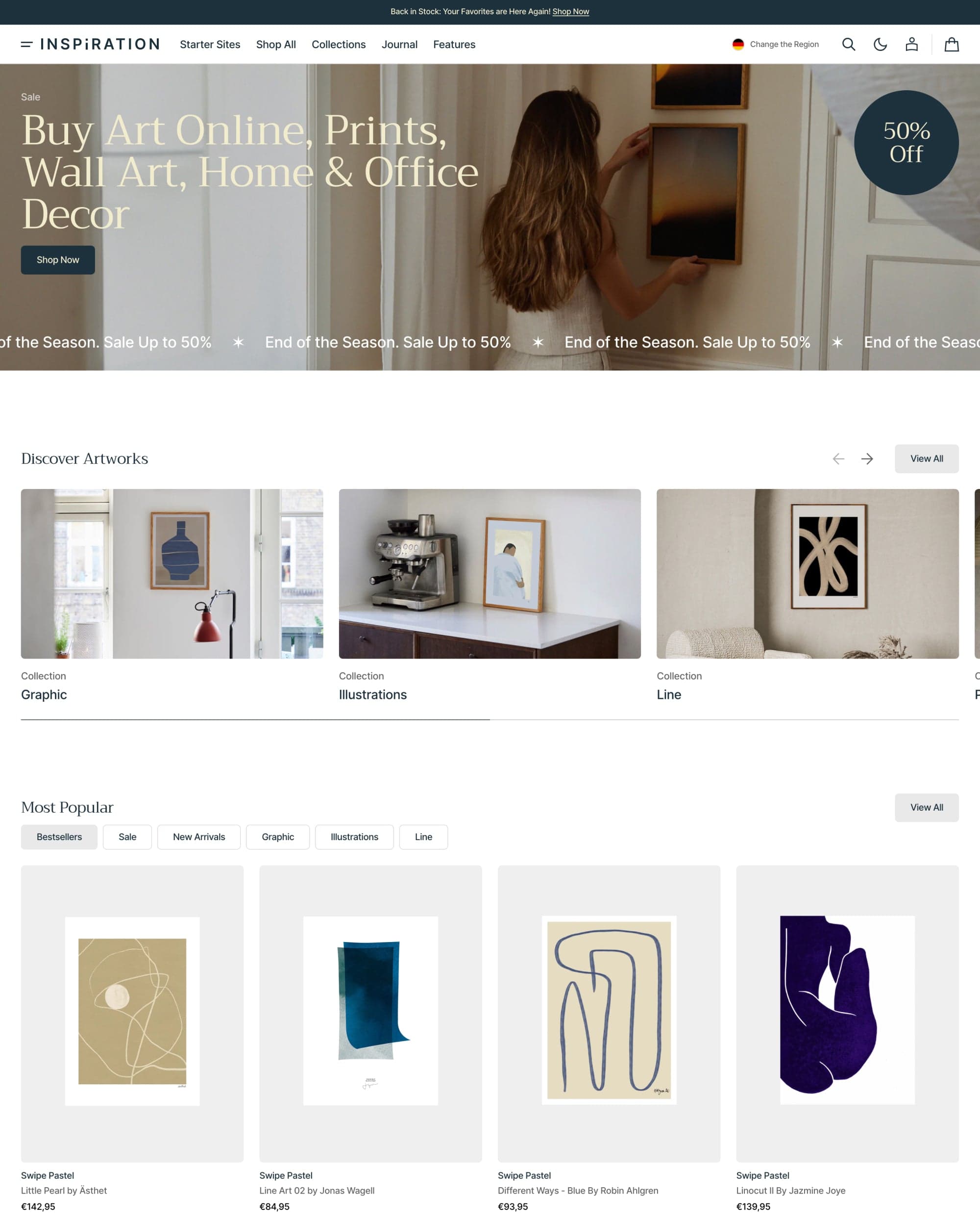 Swipe Inspiration preset