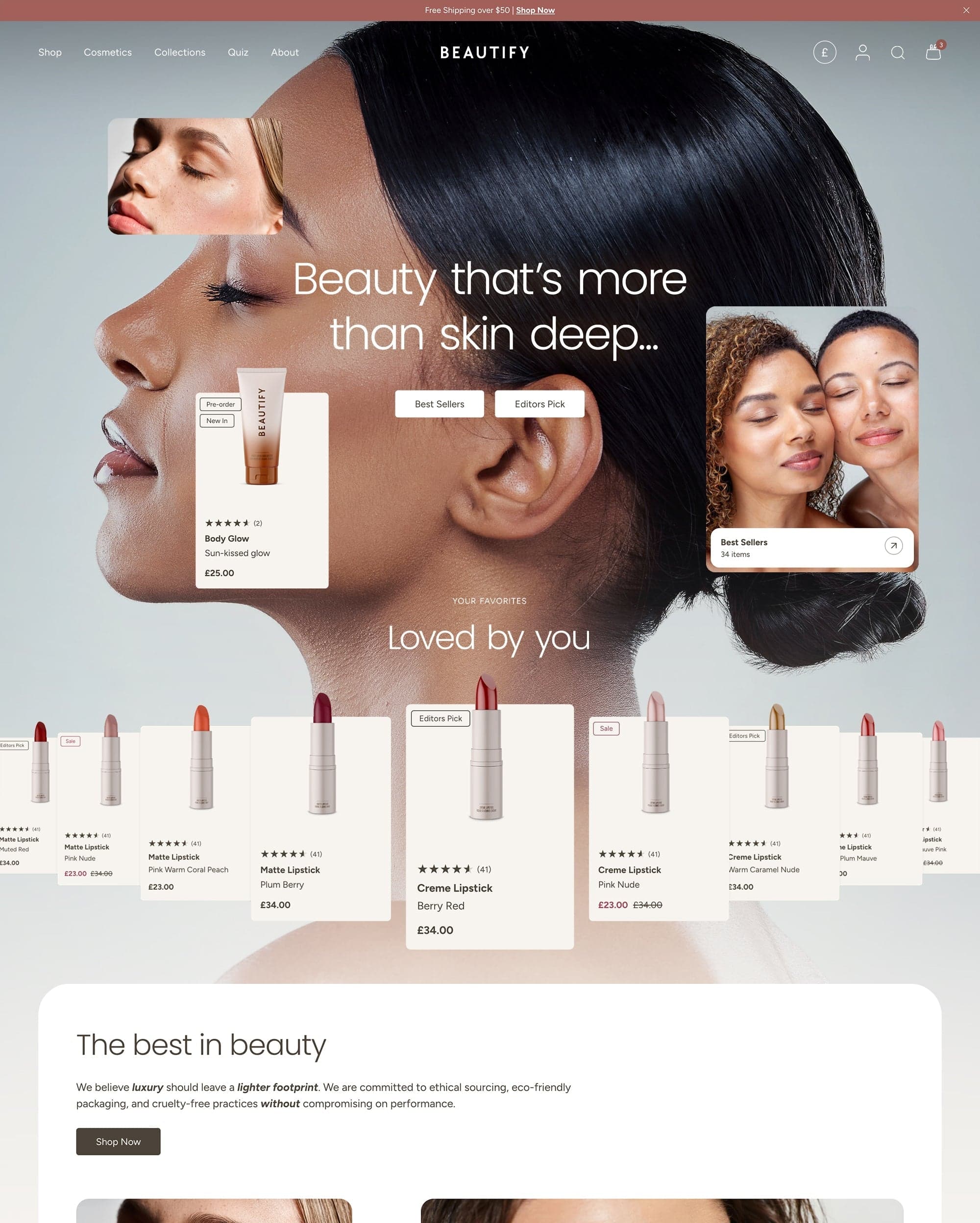 Beautify Shopify theme preview